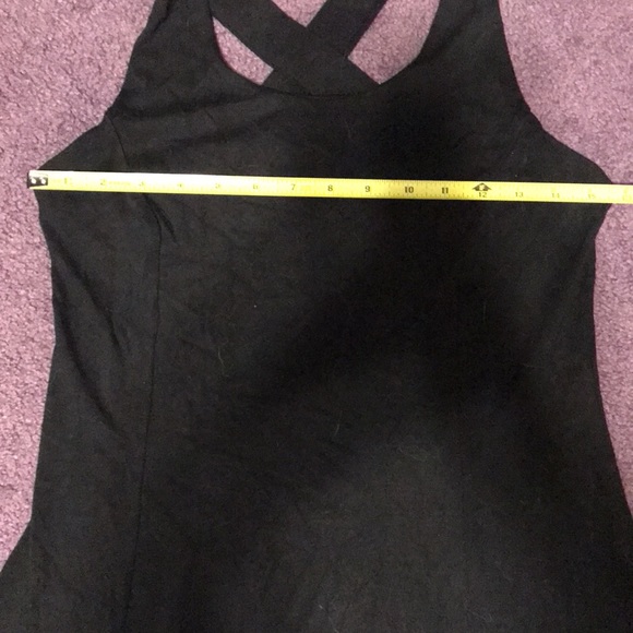 Willi Smith LBD black dress crisscross back flounc bodycon bodcon - Picture 8 of 13